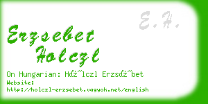 erzsebet holczl business card